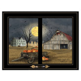 Spooky Harvest Moon 7 Black Framed Print Wall Art